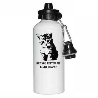 Are You Kitten Me Right Meow Aluminum Water Bottle