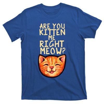 Are You Kitten Me Right Meowy Funny Orange Gift T-Shirt