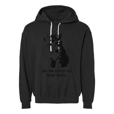 Are You Kitten Me Right Meow Garment-Dyed Fleece Hoodie