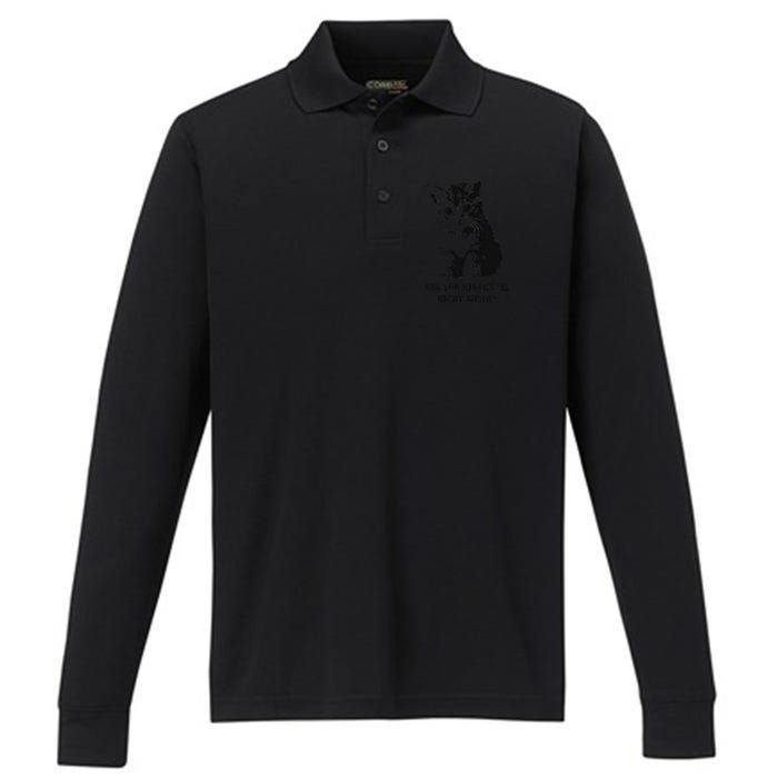 Are You Kitten Me Right Meow Performance Long Sleeve Polo