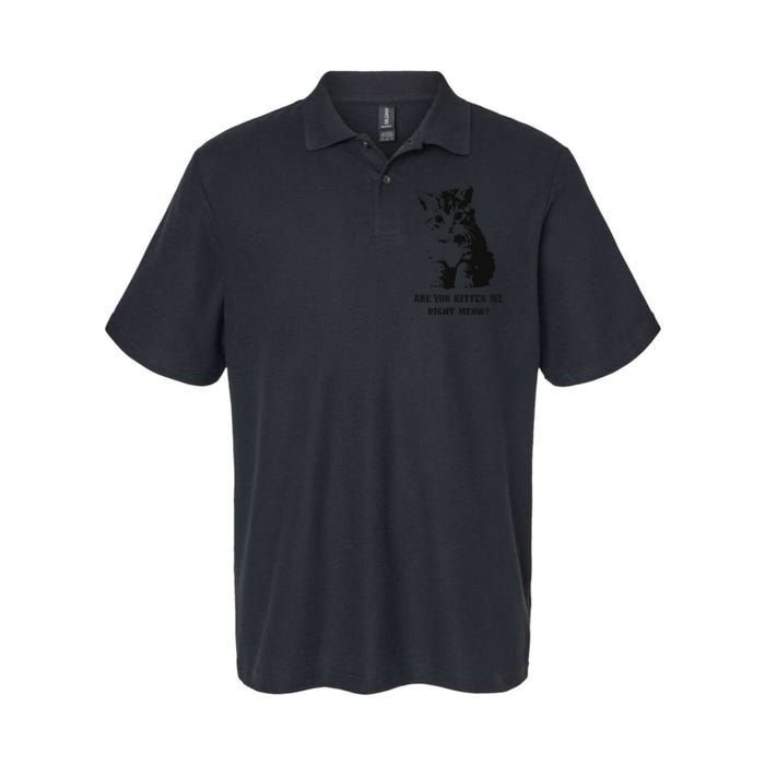 Are You Kitten Me Right Meow Softstyle Adult Sport Polo