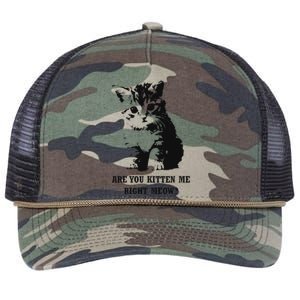 Are You Kitten Me Right Meow Retro Rope Trucker Hat Cap