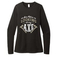 Are You Looking At My Axe For A Axe Thrower Axe Throwing Womens CVC Long Sleeve Shirt