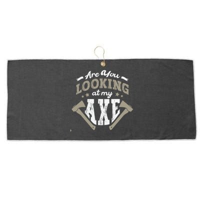 Are You Looking At My Axe For A Axe Thrower Axe Throwing Large Microfiber Waffle Golf Towel