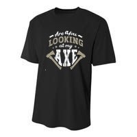 Are You Looking At My Axe For A Axe Thrower Axe Throwing Youth Performance Sprint T-Shirt