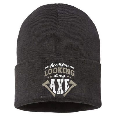 Are You Looking At My Axe For A Axe Thrower Axe Throwing Sustainable Knit Beanie