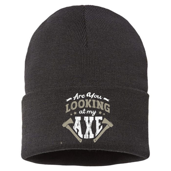 Are You Looking At My Axe For A Axe Thrower Axe Throwing Sustainable Knit Beanie