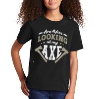 Are You Looking At My Axe For A Axe Thrower Axe Throwing Kids T-Shirt