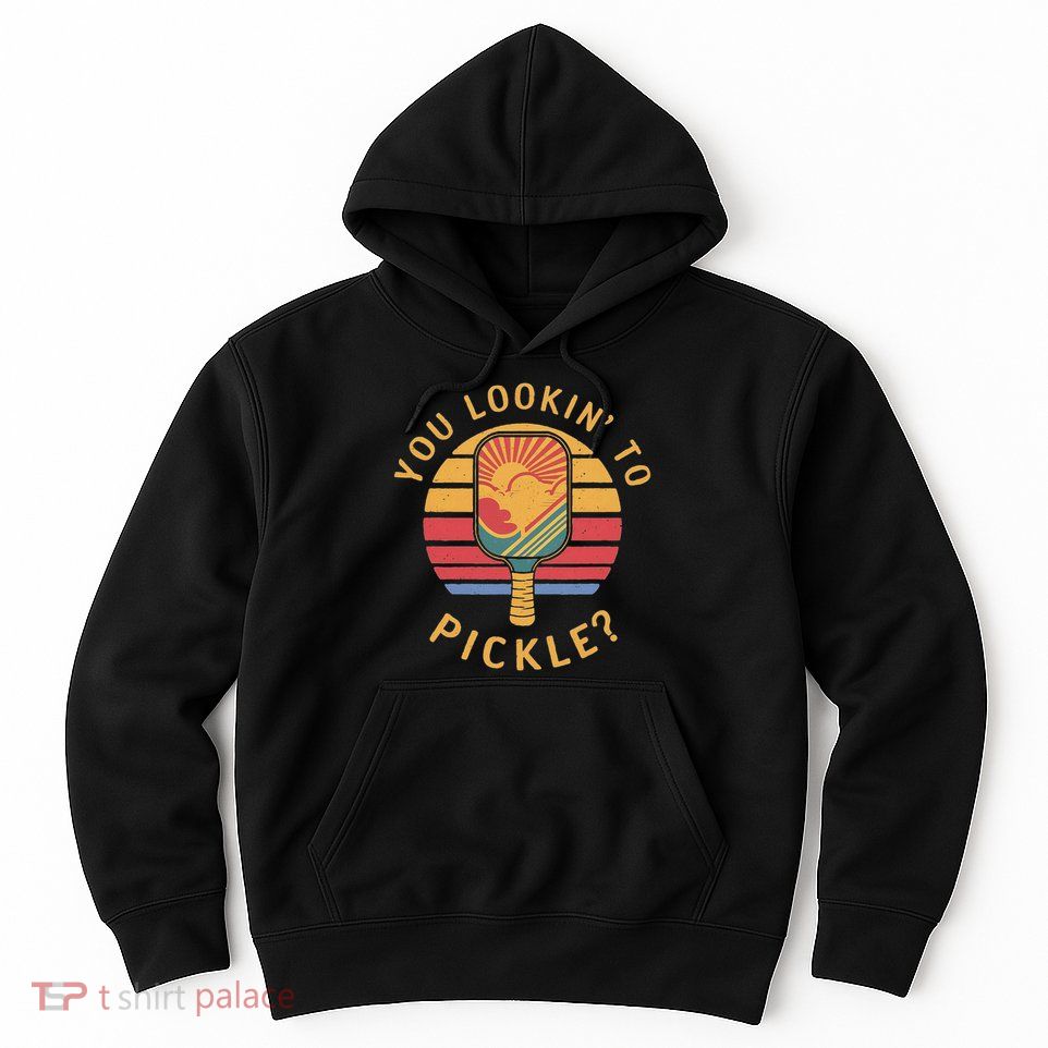 Are You Looking To Pickle Vintage Sunset Pickleball Hoodie