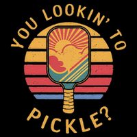Are You Looking To Pickle Vintage Sunset Pickleball Button