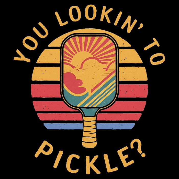 Are You Looking To Pickle Vintage Sunset Pickleball Button