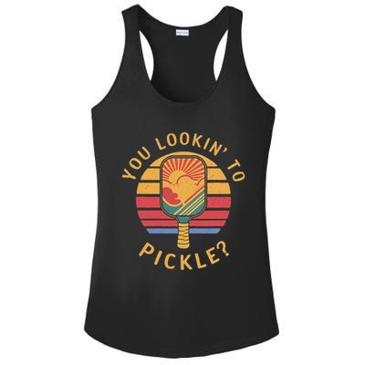 Are You Looking To Pickle Vintage Sunset Pickleball Ladies PosiCharge Competitor Racerback Tank