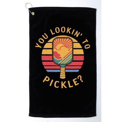 Are You Looking To Pickle Vintage Sunset Pickleball Golf Towel