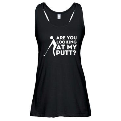 Are You Looking At My Putt Funny Golf Lover Ladies Essential Flowy Tank