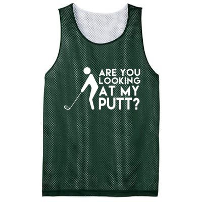 Are You Looking At My Putt Golf Lover Funny Mesh Reversible Basketball Jersey Tank