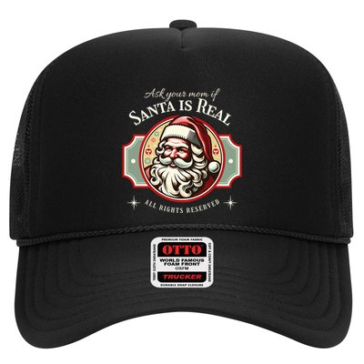 Ask Your Mom If Santa Is Real Vintage Trucker Hat