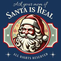 Ask Your Mom If Santa Is Real Vintage Flatbill Hat