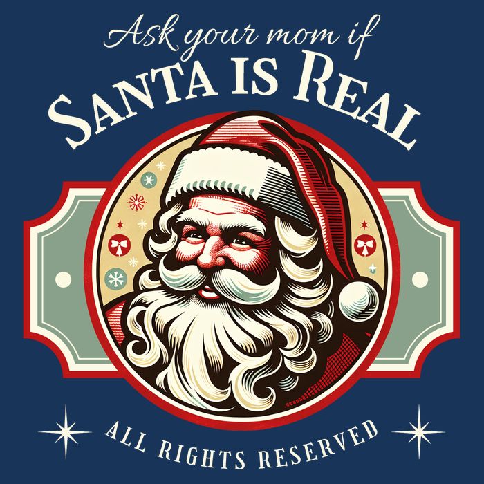 Ask Your Mom If Santa Is Real Vintage Flatbill Hat