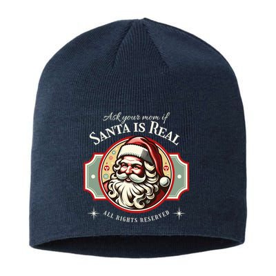 Ask Your Mom If Santa Is Real Vintage Sustainable Beanie