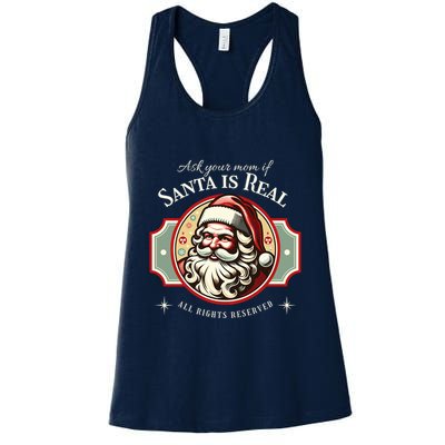 Ask Your Mom If Santa Is Real Vintage Womens Tank Top