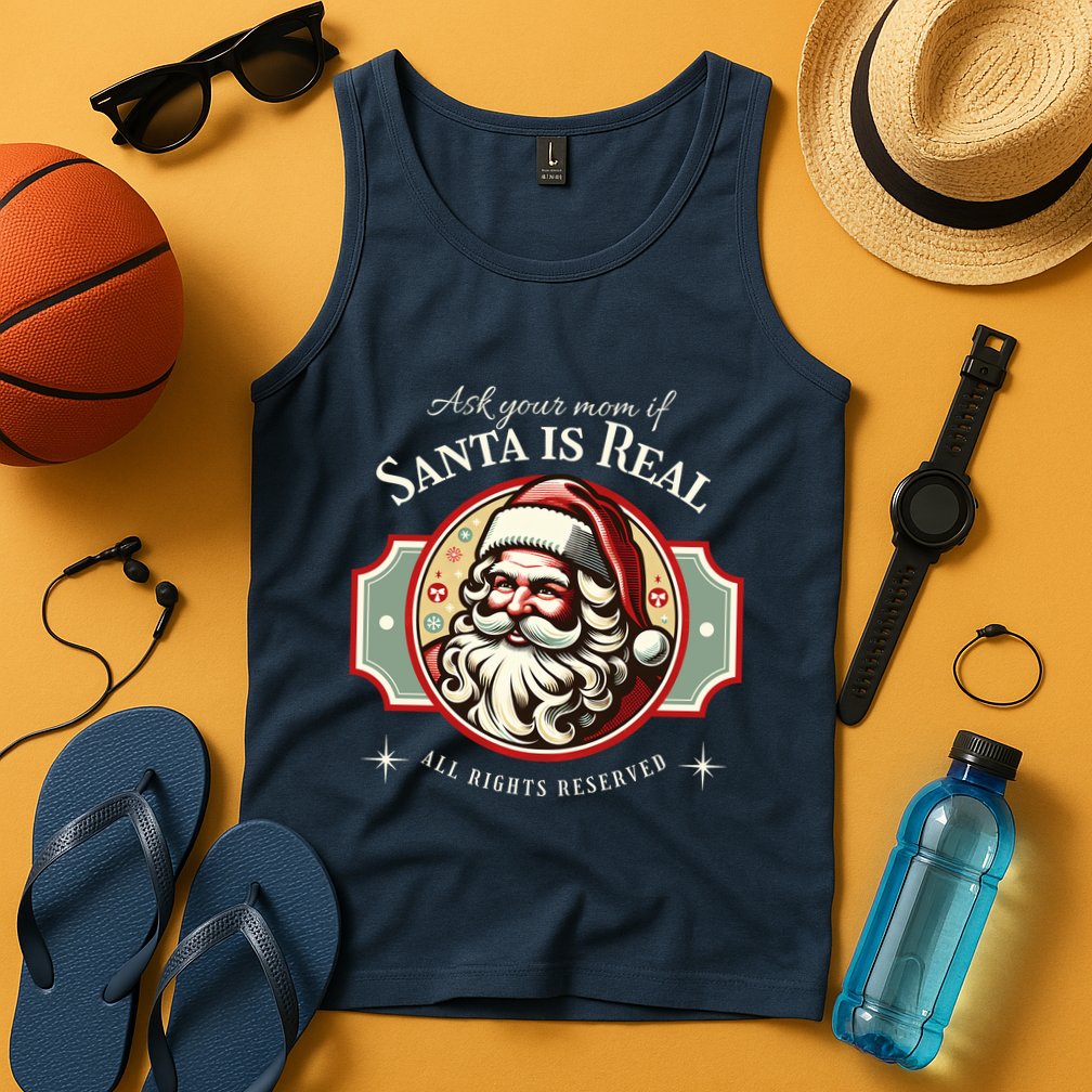 Ask Your Mom If Santa Is Real Vintage Tank Top