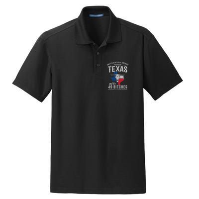 America You Mean Texas And Its 49 Bitches Texas Dry Zone Grid Polo