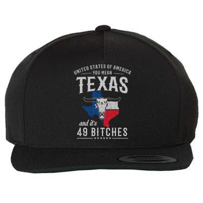 America You Mean Texas And Its 49 Bitches Texas Wool Snapback Cap