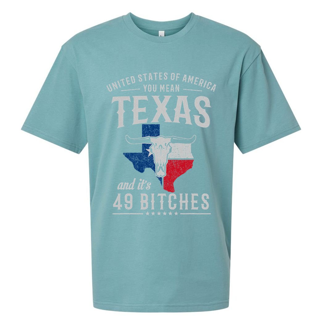 America You Mean Texas And Its 49 Bitches Texas Sueded Cloud Jersey T-Shirt