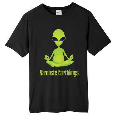 Alien Yoga Meditation Namaste Gift Tall Fusion ChromaSoft Performance T-Shirt