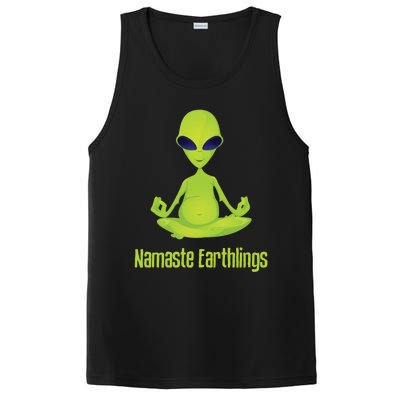 Alien Yoga Meditation Namaste Gift PosiCharge Competitor Tank