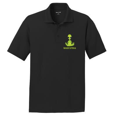 Alien Yoga Meditation Namaste Gift PosiCharge RacerMesh Polo