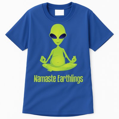 Alien Yoga Meditation Namaste Gift Tall T-Shirt