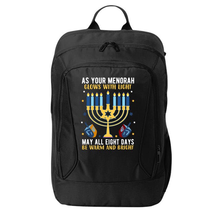As Your Menorah Glows With Light May All Eight Days Be Warm And Bright City Backpack