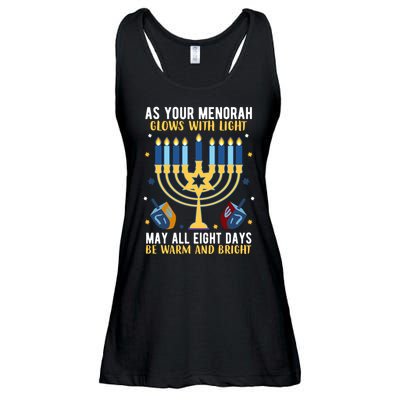 As Your Menorah Glows With Light May All Eight Days Be Warm And Bright Ladies Essential Flowy Tank