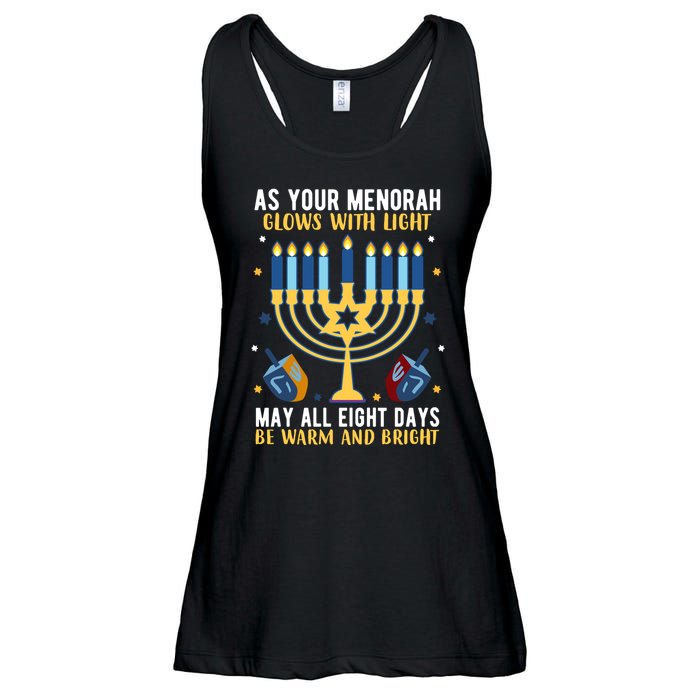 As Your Menorah Glows With Light May All Eight Days Be Warm And Bright Ladies Essential Flowy Tank