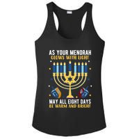 As Your Menorah Glows With Light May All Eight Days Be Warm And Bright Ladies PosiCharge Competitor Racerback Tank