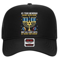 As Your Menorah Glows With Light May All Eight Days Be Warm And Bright Trucker Hat