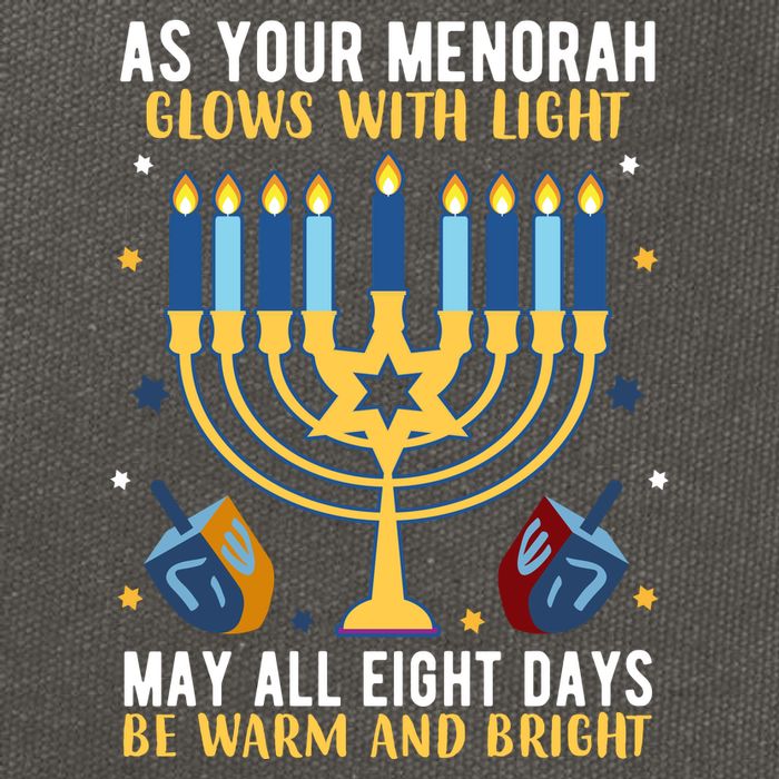 As Your Menorah Glows With Light May All Eight Days Be Warm And Bright Cotton Canvas Backpack