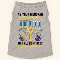 As Your Menorah Glows With Light May All Eight Days Be Warm And Bright Doggie Tank