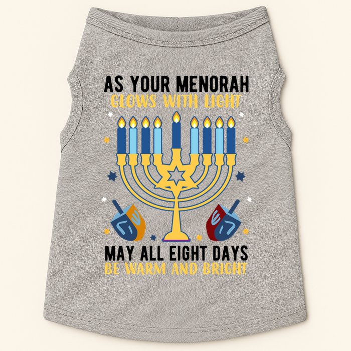As Your Menorah Glows With Light May All Eight Days Be Warm And Bright Doggie Tank