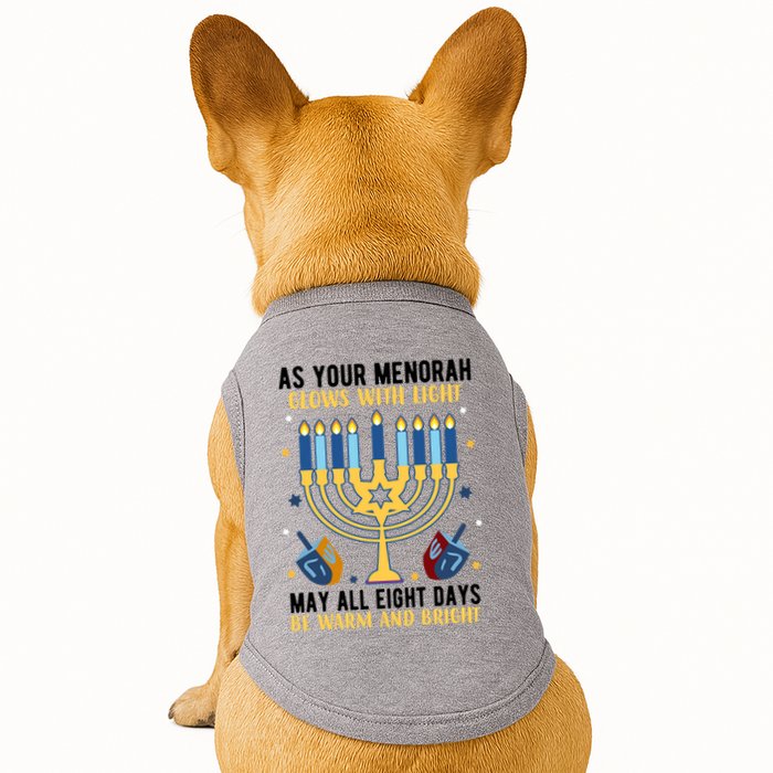 As Your Menorah Glows With Light May All Eight Days Be Warm And Bright Doggie Tank