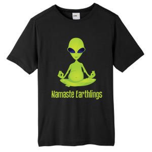 Alien Yoga Meditation Namaste Gift Tall Fusion ChromaSoft Performance T-Shirt