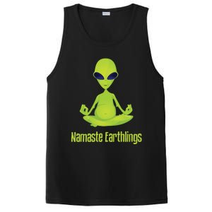 Alien Yoga Meditation Namaste Gift PosiCharge Competitor Tank