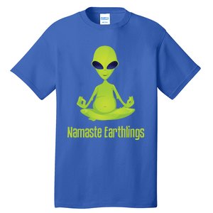 Alien Yoga Meditation Namaste Gift Tall T-Shirt