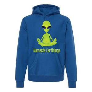 Alien Yoga Meditation Namaste Gift Premium Hoodie