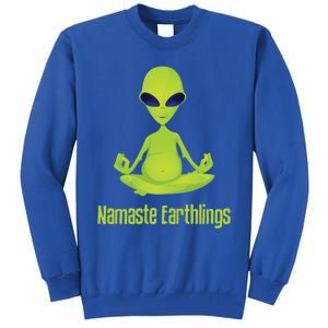 Alien Yoga Meditation Namaste Gift Tall Sweatshirt