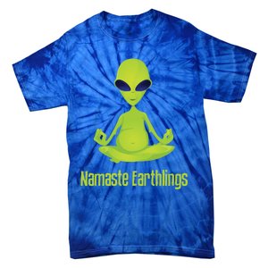 Alien Yoga Meditation Namaste Gift Tie-Dye T-Shirt