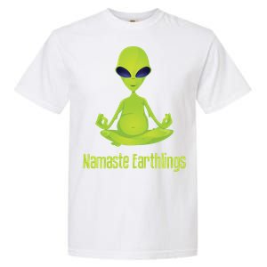 Alien Yoga Meditation Namaste Gift Garment-Dyed Heavyweight T-Shirt