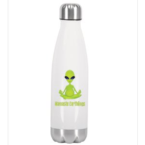 Alien Yoga Meditation Namaste Gift Stainless Steel Insulated Water Bottle