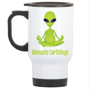 Alien Yoga Meditation Namaste Gift Stainless Steel Travel Mug